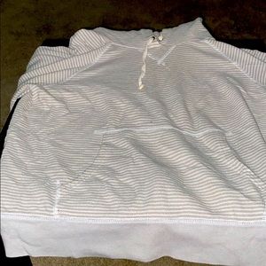 Grey and white hoodie